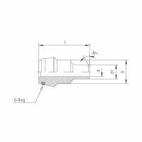 Schweißnippel-Reduzierung, SKV-R-8/6x1,5, Edelstahl 1.4571 / NBR
