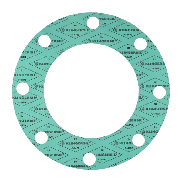 Flachdichtung, rund, JIS B2220 10K, DN 25, PN 10, 125,00 x 35,00 x 2,00, LK 90,00, 4 Loch á 19,00, Klingersil C4400