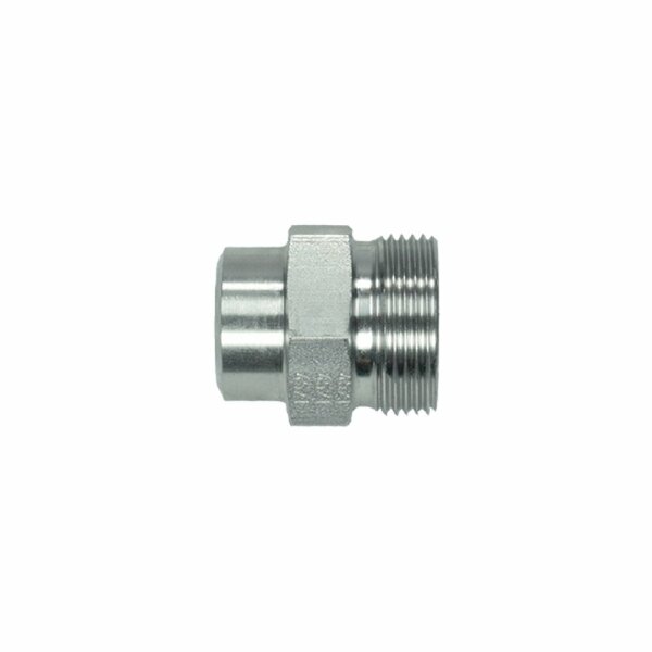 Gerade-Anschweiß-Verschraubung, ASV-S-38-OMD, Edelstahl 1.4571