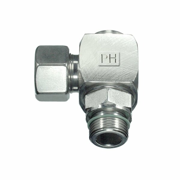 Winkel-Drehverschraubung, DGWE-S-08-G 3/8"-wd, Edelstahl 1.4571 / FKM