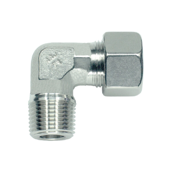 Winkel-Einschraub-Verschraubung, WE-S-06-R 3/8"-k, Edelstahl 1.4571