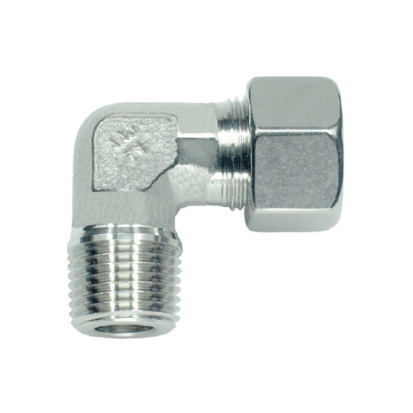 Winkel-Einschraub-Verschraubung, WE-L-12-M 14x1,5-k, Edelstahl 1.4571