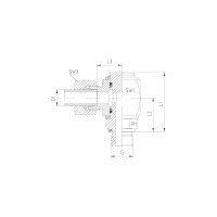 Winkel-Drehverschraubung, DGWE-S-25-G 1"-wd-OMD, Edelstahl 1.4571 / FKM
