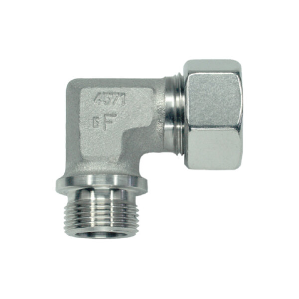 Winkel-Einschraub-Verschraubung, WE-L-35-M 42x2-z, Edelstahl 1.4571