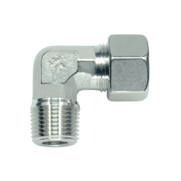 Winkel-Einschraub-Verschraubung, WE-L-22-1/2"-NPT, Edelstahl 1.4571