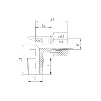Winkel-Einschraub-Verschraubung, WE-S-12-3/8"-NPT, Edelstahl 1.4571