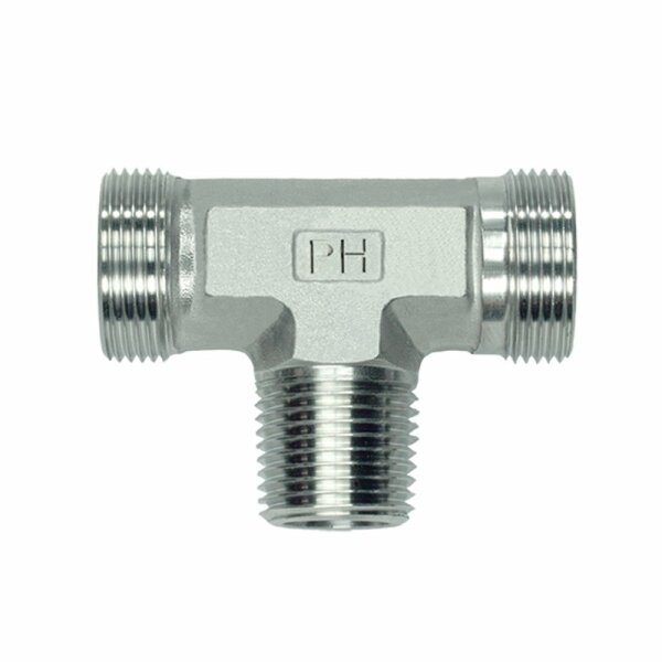 T-Einschraub-Verschraubung, TE-S-16-R 1/2"-k-OMD, Edelstahl 1.4571