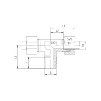 T-Einschraub-Verschraubung, TE-S-20-3/4"-NPT, Edelstahl 1.4571
