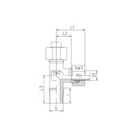 L-Einschraub-Verschraubung, LE-L-08-R 3/8"-k, Edelstahl 1.4571