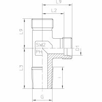 L-Einschraub-Verschraubung, LE-L-10-R 3/8"-k-OMD, Edelstahl 1.4571