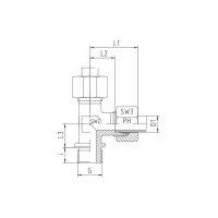 L-Einschraub-Verschraubung, LE-L-42-R 1 1/2"-z, Edelstahl 1.4571