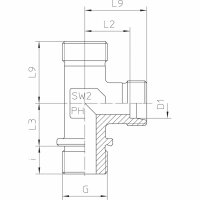 L-Einschraub-Verschraubung, LE-S-25-R 1"-z-OMD, Edelstahl 1.4571