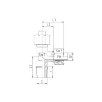 L-Einschraub-Verschraubung, LE-S-12-3/8"-NPT, Edelstahl 1.4571