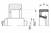 Dichtomatik Radialwellendichtring, DIN 3760, A, 10,00 x 18,00 x 4,00, NBR, W10-18-4 BA