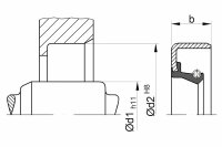Radialwellendichtring, DIN 3760, B, 10,00 x 19,00 x 7,00, NBR, WEDI 10/19/7B