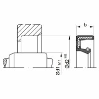 Radialwellendichtring, DIN 3760, A, 190,00 x 220,00 x 16,00, NBR