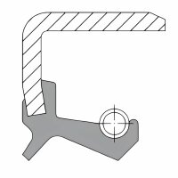 Radialwellendichtring, DIN 3760, BS, 25,00 x 42,00 x 7,00, NBR, WEDI 25/42/7BS