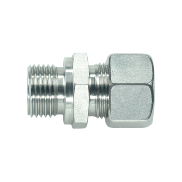 Gerade-Einschraub-Verschraubung, GE-L-28-M 33x2, Edelstahl 1.4571